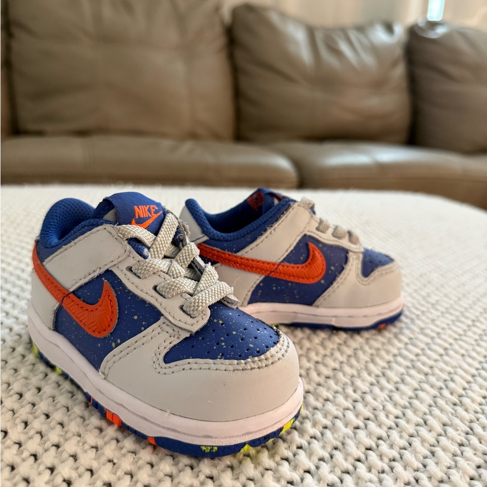 Nike Kids Blue and Orange Athletic Sneakers